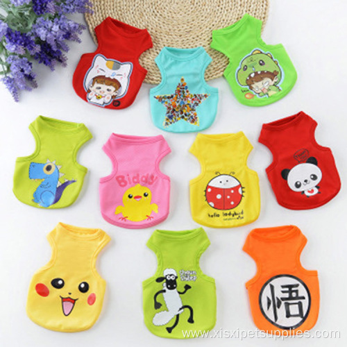 new spring and summer cartoon cute dog clothes
